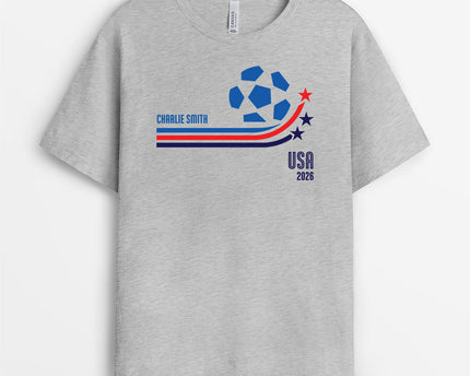 Personalized USA Soccer T-Shirt - Soccer World Cup Gifts