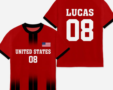 Soccer Jersey with National Team Name - Personalized Soccer Gifts for Him/Her