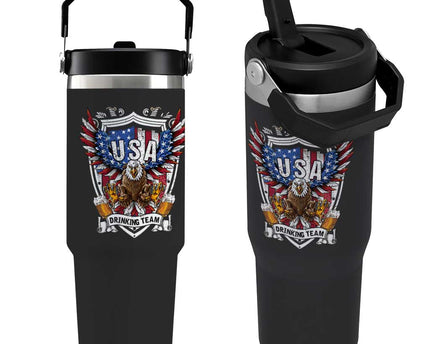 USA Drinking Team Flip Straw Tumbler