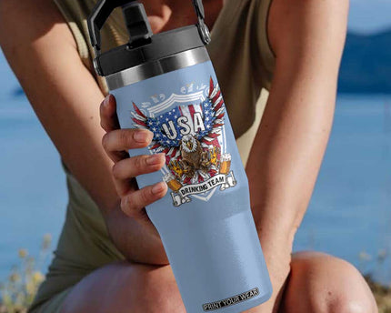 USA Drinking Team Flip Straw Tumbler