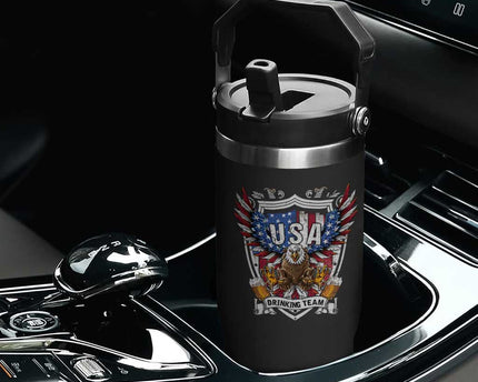 USA Drinking Team Flip Straw Tumbler