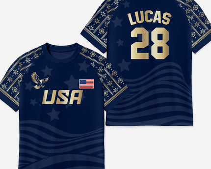 USA Soccer Jersey with Name & Number - Personalized Sports Gifts
