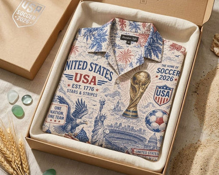 USMNT USA Stars and Stripes World Cup 2026 Limited Edition Hawaiian Shirt