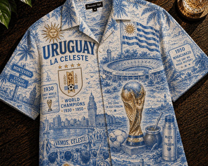 Uruguay La Celeste World Cup 2026 Limited Edition Hawaiian Shirt