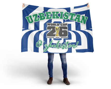 Uzbekistan World Cup 2026 Football Supporter Flag