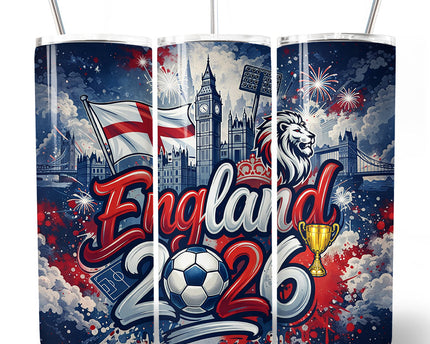 England 2026 Soccer Cup Global Championship 20oz Tumbler