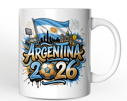 Argentina 2026 Soccer Cup Global Championship Mug, Football Fans Gift