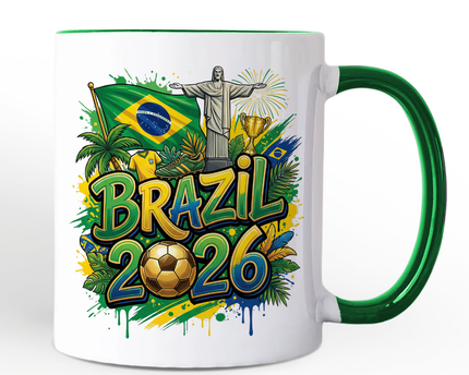 Brazil 2026 Soccer Cup Global Championship Mug, Football Fans Gift