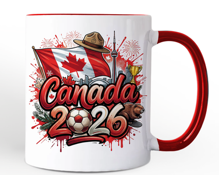 Canada 2026 Soccer Cup Global Championship Mug, Football Fans Gift