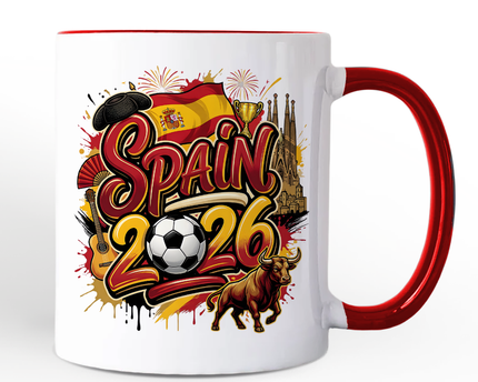 Spain 2026 Soccer Cup Global Championship Mug, Football Fans Gift