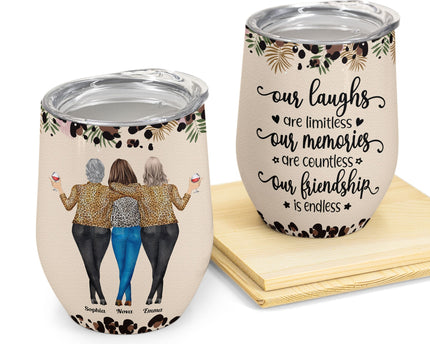 We'll Be Friends Until We're Old And Senile - Personalized Wine Tumbler - Birthday Gift Ideas - Gift For Friend