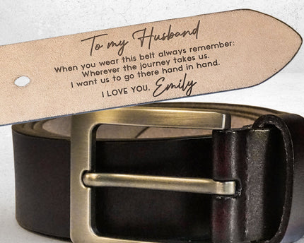 When You Wear This Belt Always Remember - Personalized Engraved Leather Belt