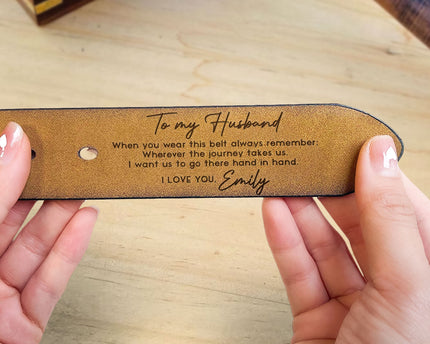 When You Wear This Belt Always Remember - Personalized Engraved Leather Belt