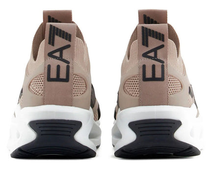 Men's Ea7 Emporio Armani Sneakers With Mesh Panels Beige Sneakers