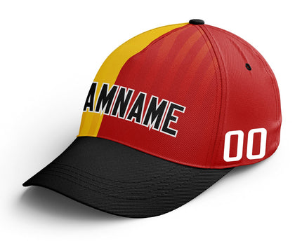 Custom Germany 2026 World Cup Jersey Sneakers Sports Shoes and Hat Combo Offer - Red/Yellow