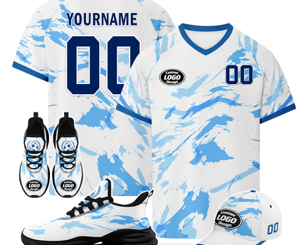 Custom Norway 2026 World Cup Jersey Sneakers and Hat Combo Offer
