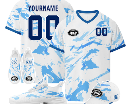 Custom Norway 2026 World Cup Jersey Sneakers and Hat Combo Offer