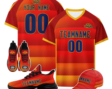 Custom Spain 2026 World Cup Jersey Sneakers and Hat Combo Offer