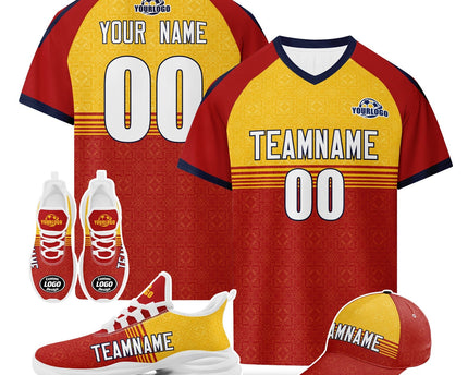 Custom Spain 2026 World Cup Jersey Sneakers and Hat Combo Offer