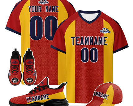 Custom Spain 2026 World Cup Jersey Sneakers and Hat Combo Offer