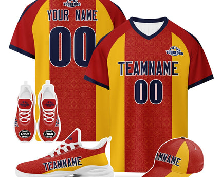 Custom Spain 2026 World Cup Jersey Sneakers and Hat Combo Offer