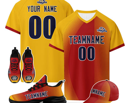 Custom Spain 2026 World Cup Jersey Sneakers and Hat Combo Offer