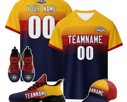 Custom Spain 2026 World Cup Jersey Sneakers and Hat Combo Offer