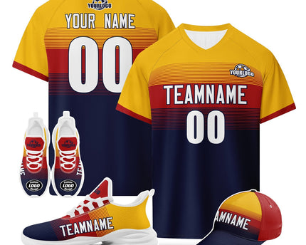 Custom Spain 2026 World Cup Jersey Sneakers and Hat Combo Offer