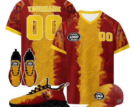 Custom 2026 World Cup Spain Jersey Sneakers and Hat Combo Offer