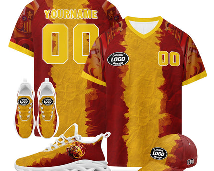 Custom 2026 World Cup Spain Jersey Sneakers and Hat Combo Offer