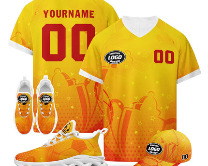 Custom 2026 World Cup Spain Jersey Sneakers and Hat Combo Offer