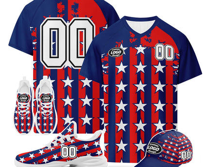 Custom United States 2026 World Cup Jersey Sneakers and Hat Combo