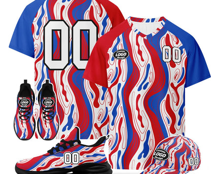 Custom United States 2026 World Cup Jersey Sneakers and Hat Combo