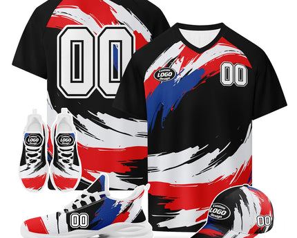 Custom United States 2026 World Cup Jersey Sneakers and Hat Combo