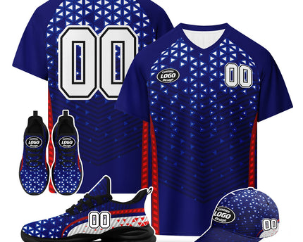 Custom United States 2026 World Cup Jersey Sneakers and Hat Combo