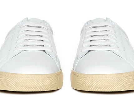 Men's Saint Laurent Court Classic SL06 White Leopard Sneakers