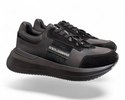 Men's Dolce & Gabbana Low-Top Platform Black Sneakers