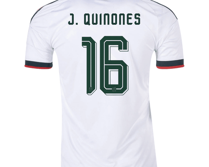 J. Quinones Mexico Nation Team 2026 Away Stadium Jersey - White