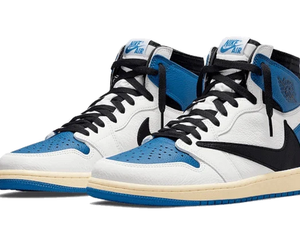 Men's Air Jordan 1 Retro High Og Sp Travis Scott Fragment Military Blue Shoes