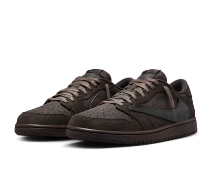 Men's Travis Scott x Air Jordan 1 Retro Low ‘ Velvet Brown and Dark Mocha' Shoes