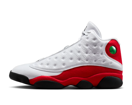 Men's Nike Air Jordan 13 Retro White and University Red Shoes