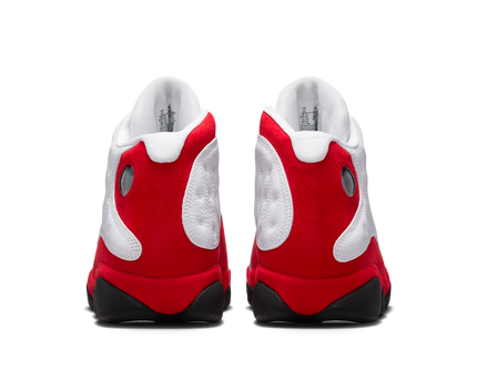 Men's Nike Air Jordan 13 Retro White and University Red Shoes