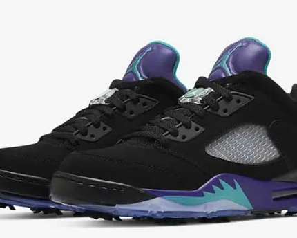 Men's Nike Air Jordan 5 Retro Black Grape Shoes
