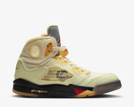 Men's OFF-WHITE x Air Jordan 5 'Sail' Shoes