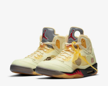 Men's OFF-WHITE x Air Jordan 5 'Sail' Shoes