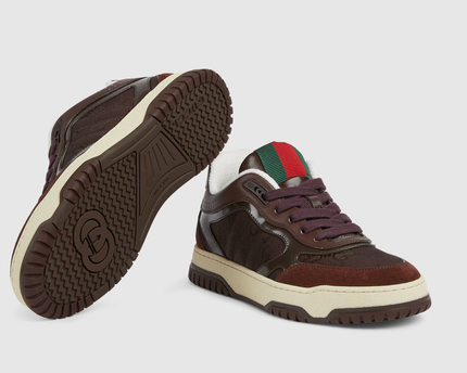 Men's Gucci Re-Web Brown Sneakers