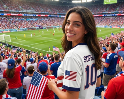 Custom Women's USA 2026 Jersey Crop Tee - Personalized Name And Number Soccer Shirt