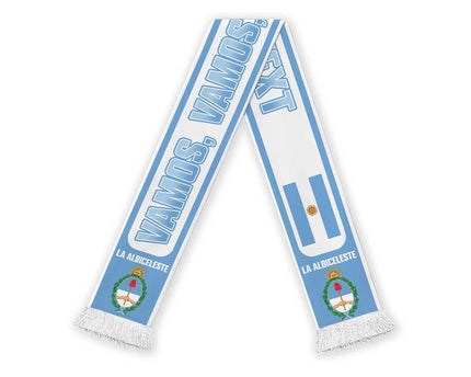 Argentina 2026 Football Personalized Soccer Scarf Vamos La Albiceleste