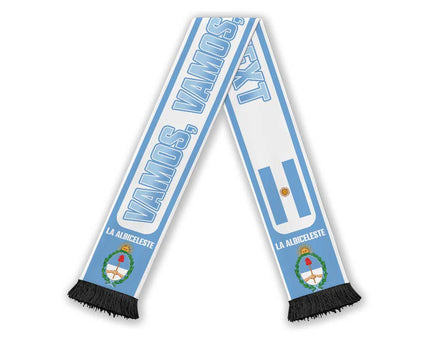 Argentina 2026 Football Personalized Soccer Scarf Vamos La Albiceleste
