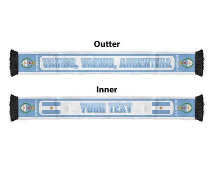 Argentina 2026 Football Personalized Soccer Scarf Vamos La Albiceleste